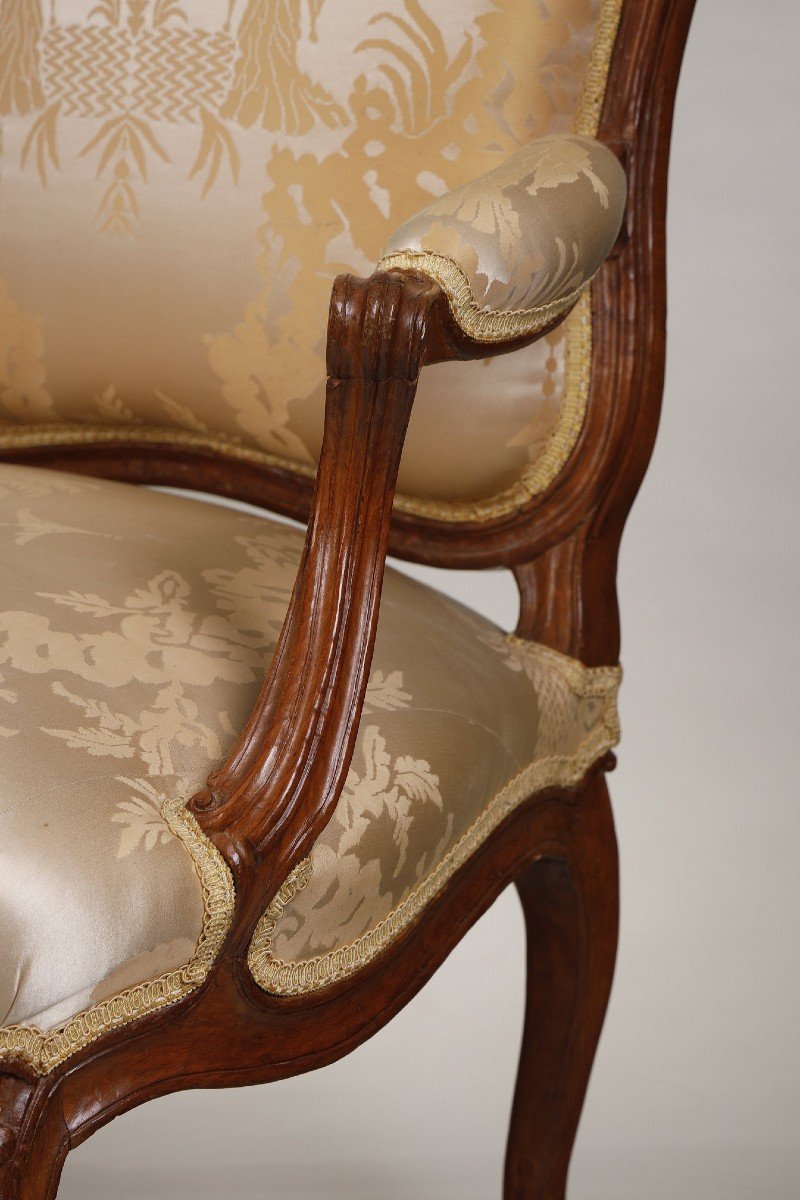 Pair Of Queen's Armchairs Stamped By Courtois-photo-2