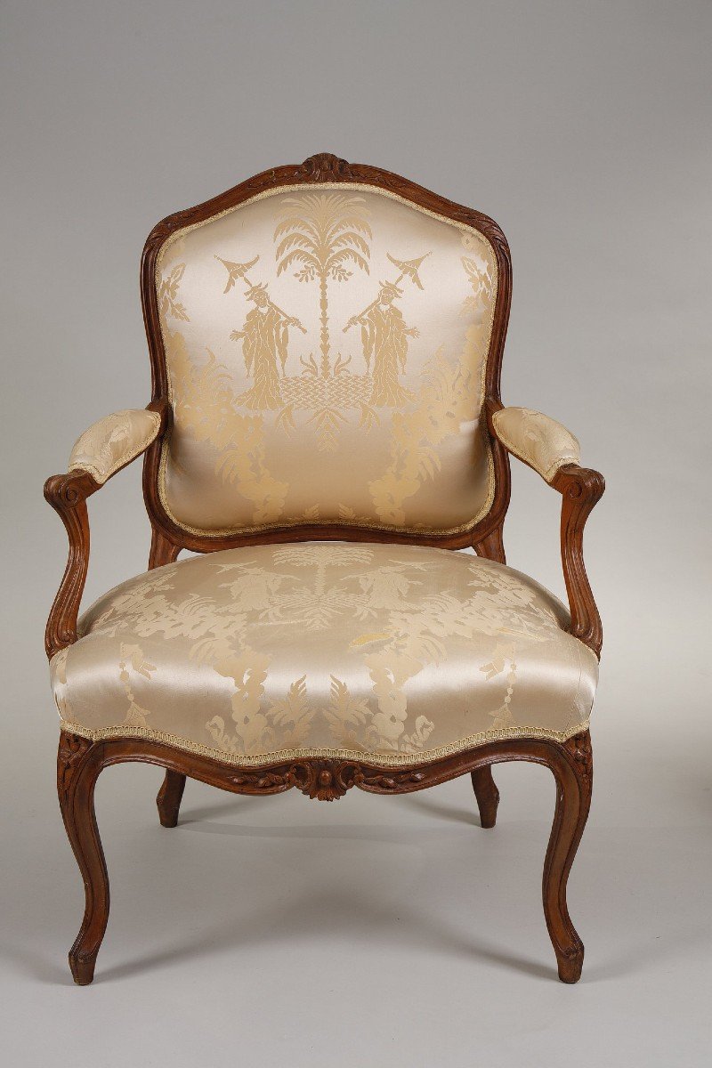 Pair Of Queen's Armchairs Stamped By Courtois-photo-3