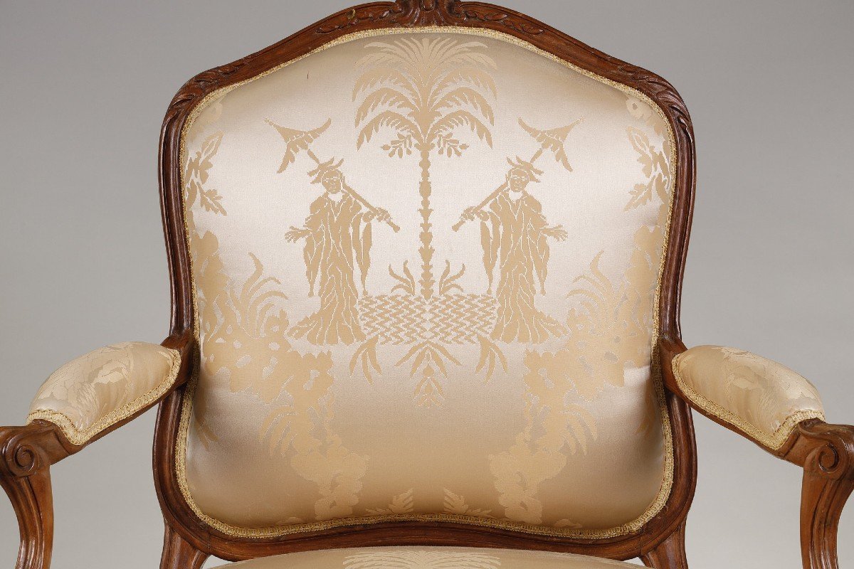 Pair Of Queen's Armchairs Stamped By Courtois-photo-4