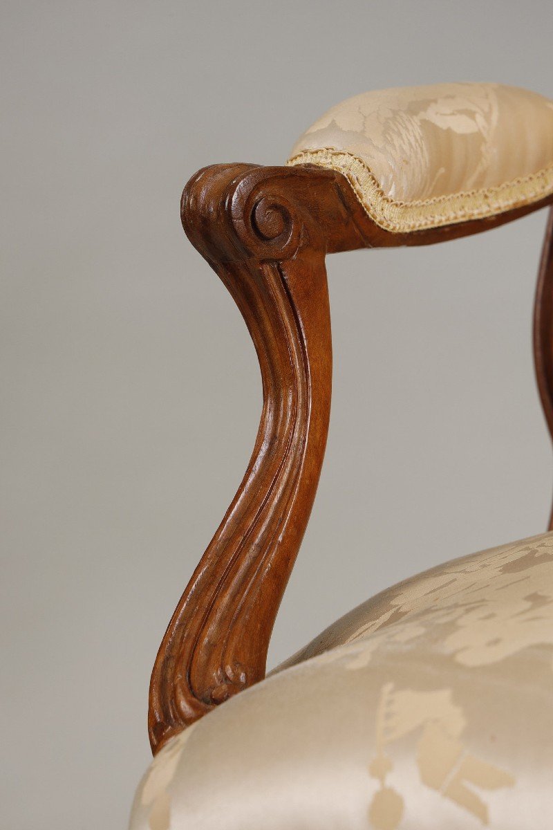 Pair Of Queen's Armchairs Stamped By Courtois-photo-5