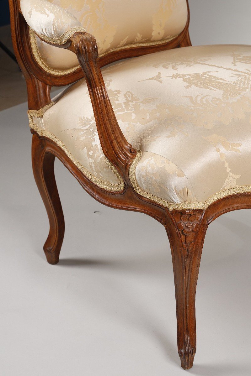 Pair Of Queen's Armchairs Stamped By Courtois-photo-7