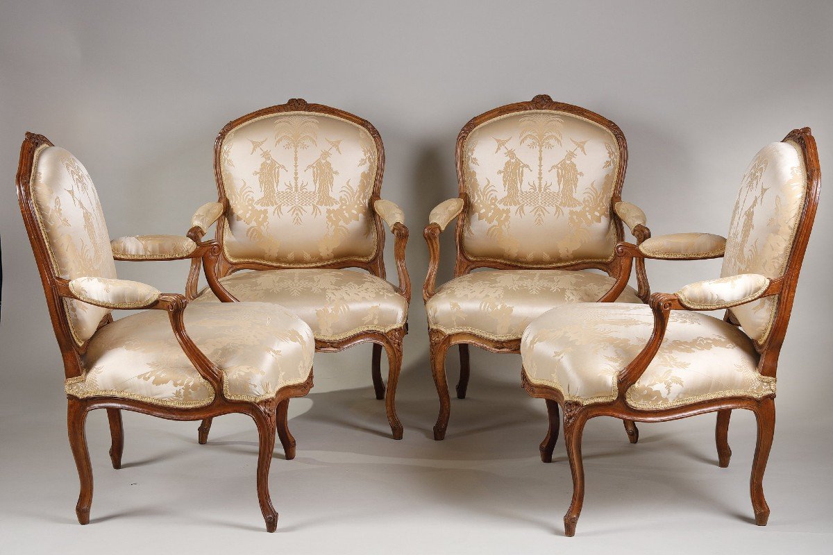 Pair Of Queen's Armchairs Stamped By Courtois-photo-8