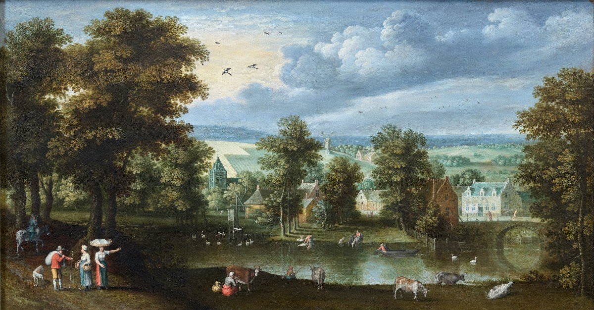 Marten Ryckaert (1587-1631) - River Landscape-photo-4