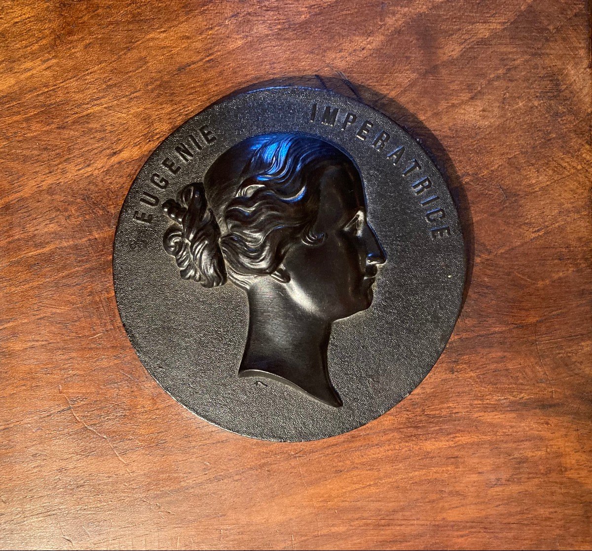 Pair Of Medallions Representing “napoléon III Empereur” And “eugénie Impératrice”-photo-3