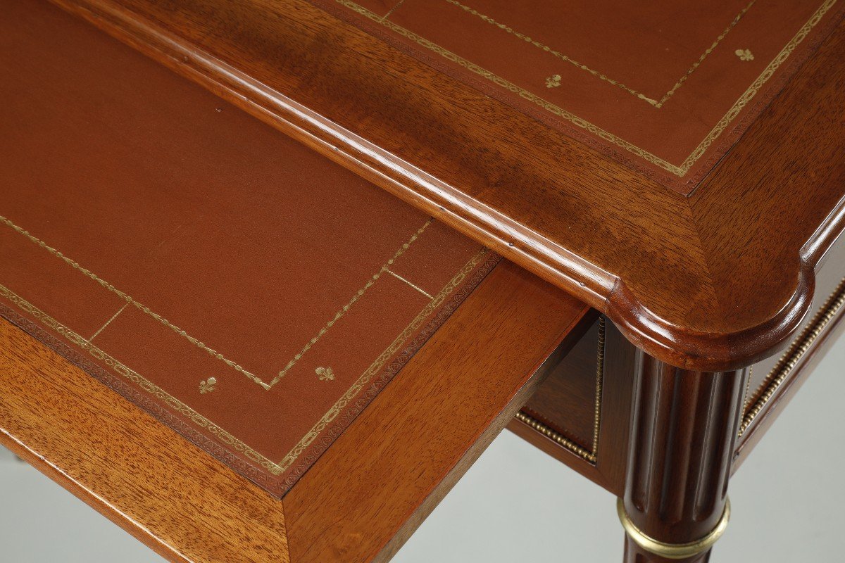 Large Louis XVI Mahogany Desk-photo-7