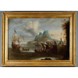 Bonaventura Peeters (1614-1652) (att. To) - View Of Port 