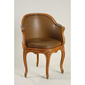 Louis XV Period Desk Armchair Stamped Forget