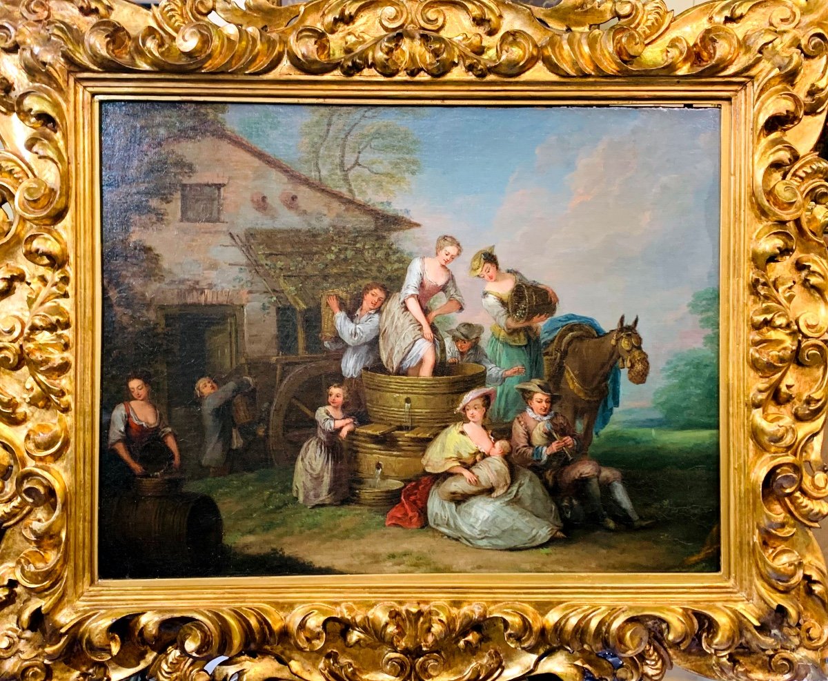 The Harvest.oil Canvas 65x49. Surroundings Of Jean-baptiste Pater.-photo-7