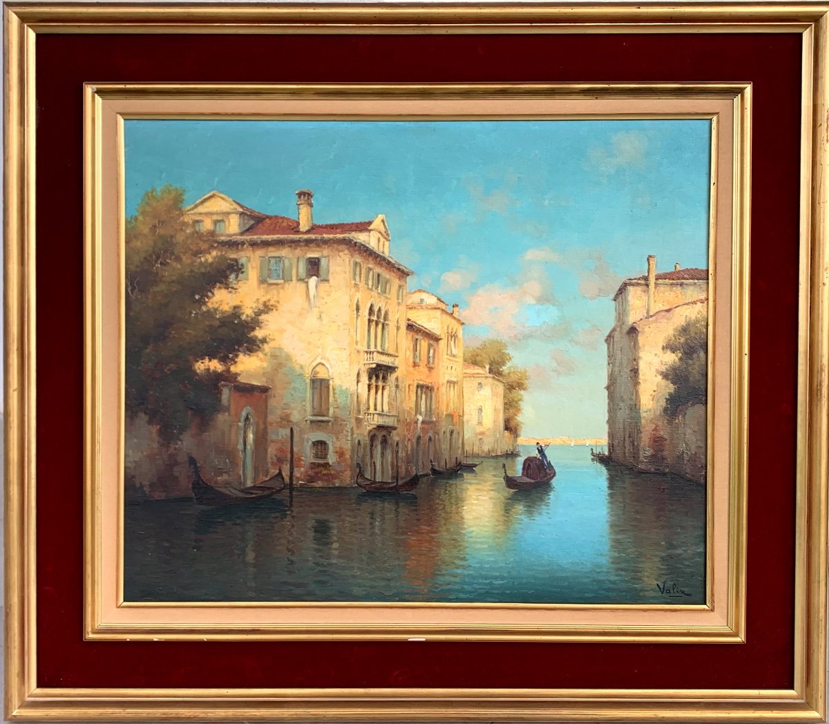 Canal In Venice. Oil On Canvas 65x54. Hugo Golli -vallin-photo-2