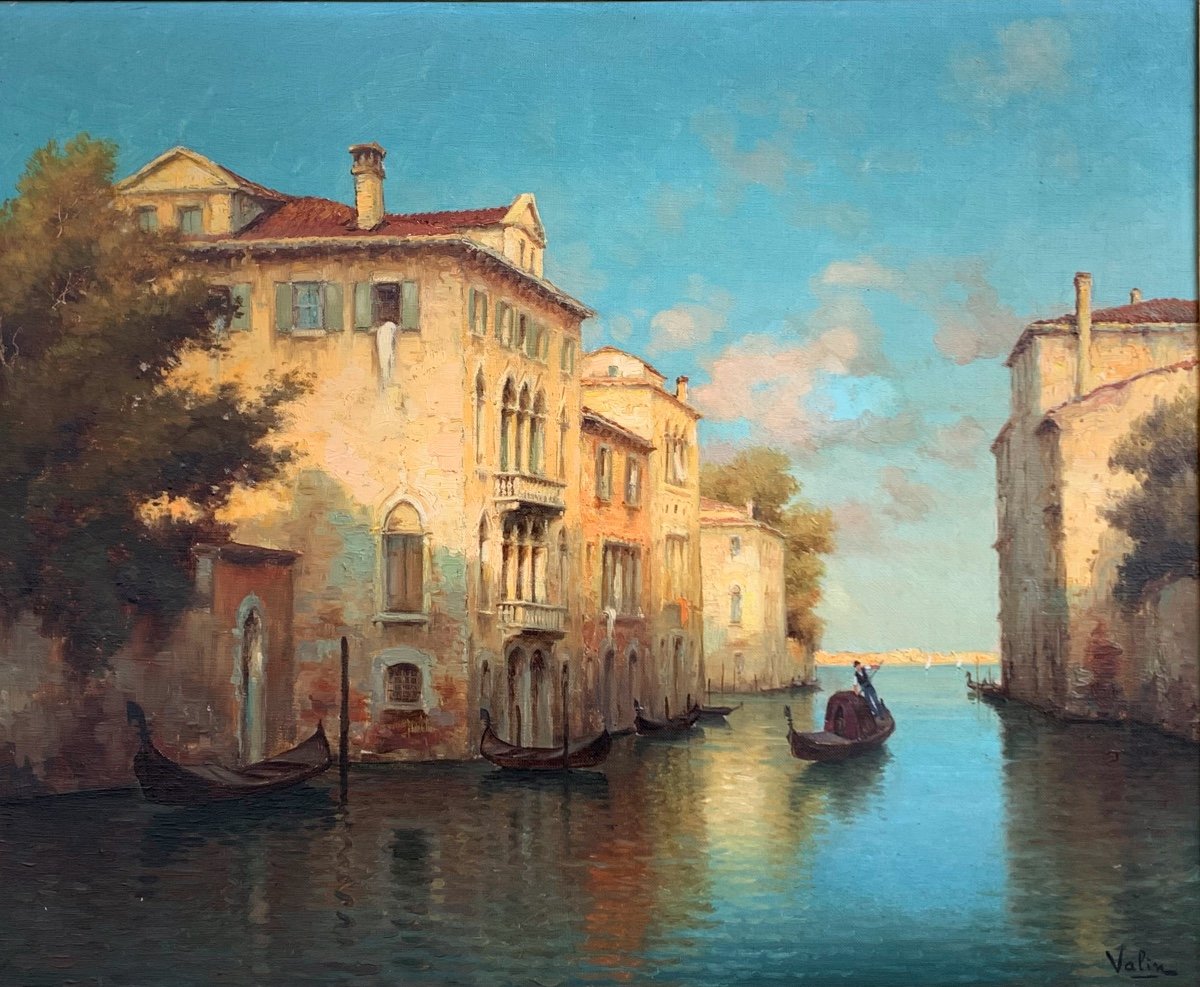 Canal In Venice. Oil On Canvas 65x54. Hugo Golli -vallin