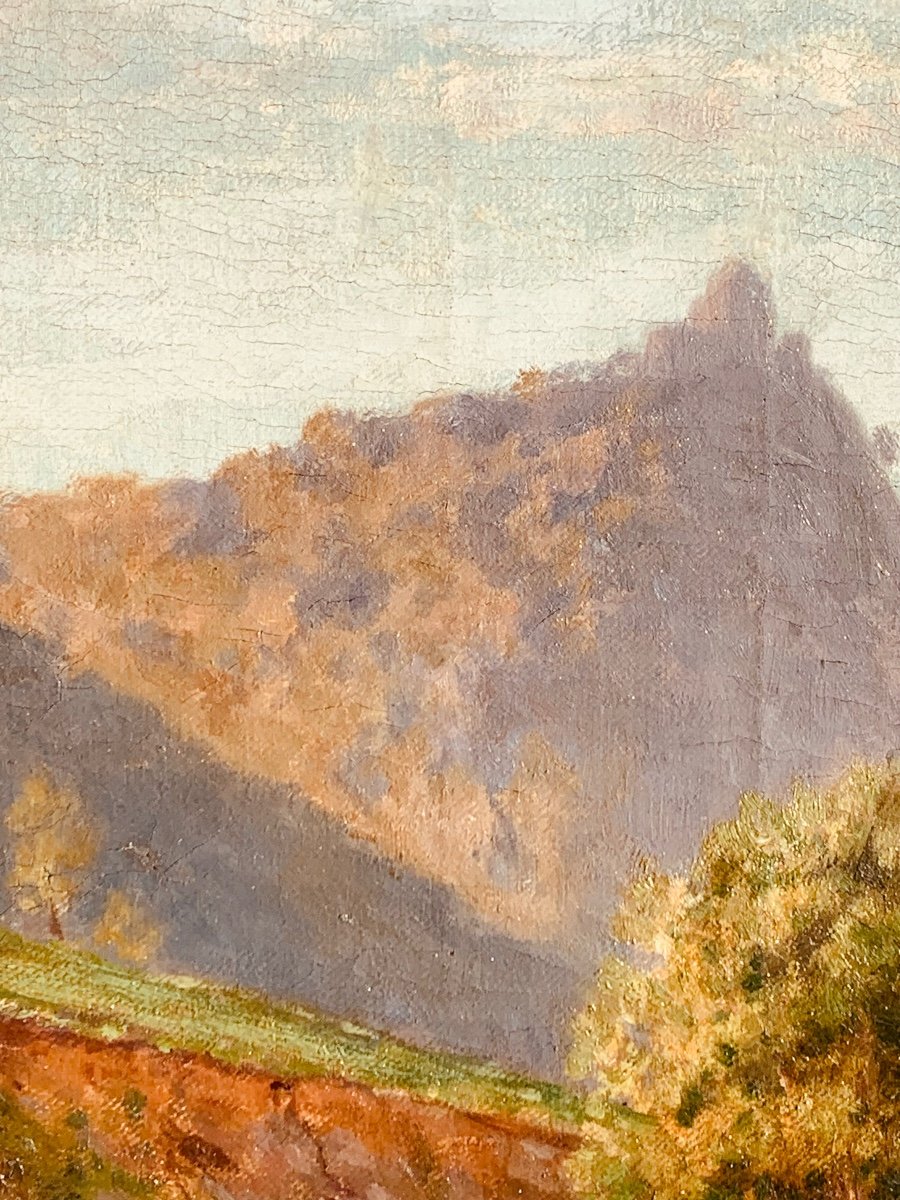 Carlo Nogaro 1872. Vue De La Sacra Di San Michele. Hst.96x68-photo-1