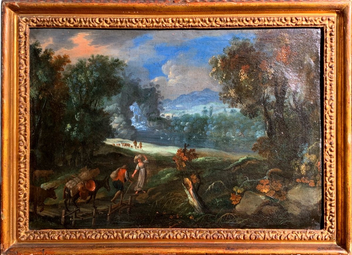 Paysage. Oil On Canvas 63x44. Entourage On Paul Bril.(1554-1626)