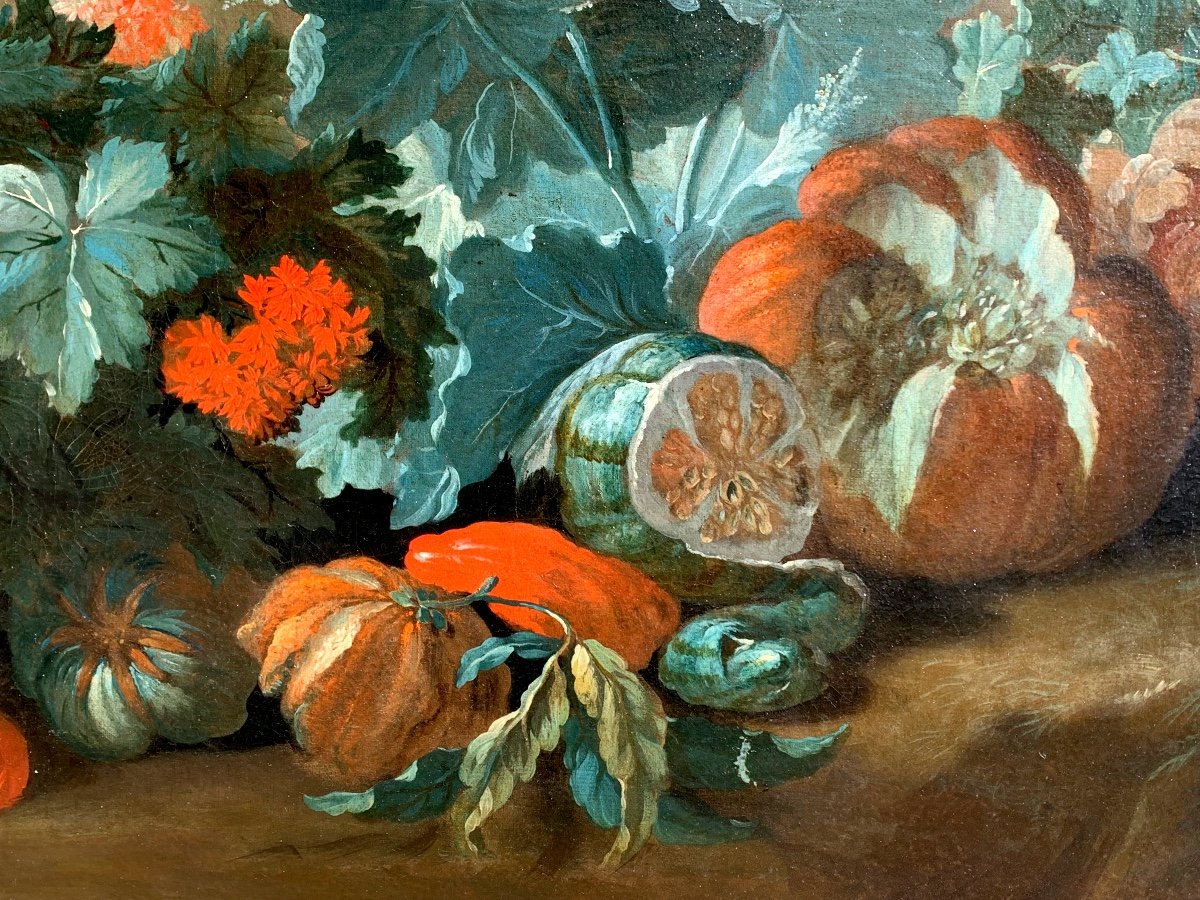 Still Life . Large Oil On Canvas , 18th Century French School.-photo-4