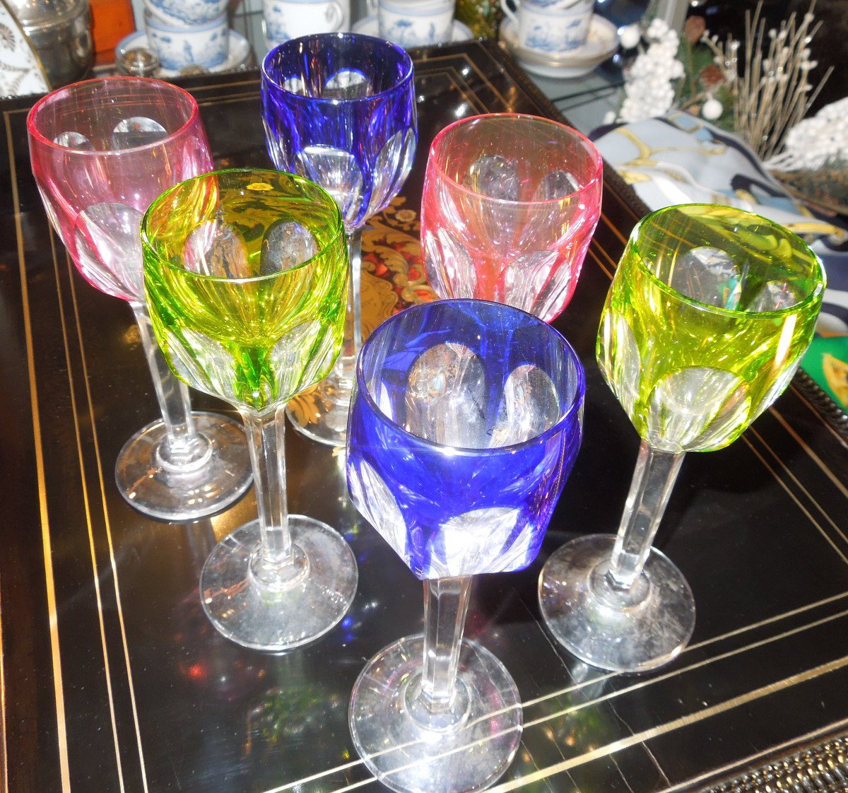 Baccarat Modele Genova Verres A Vin Blanc Du Rhin-photo-2