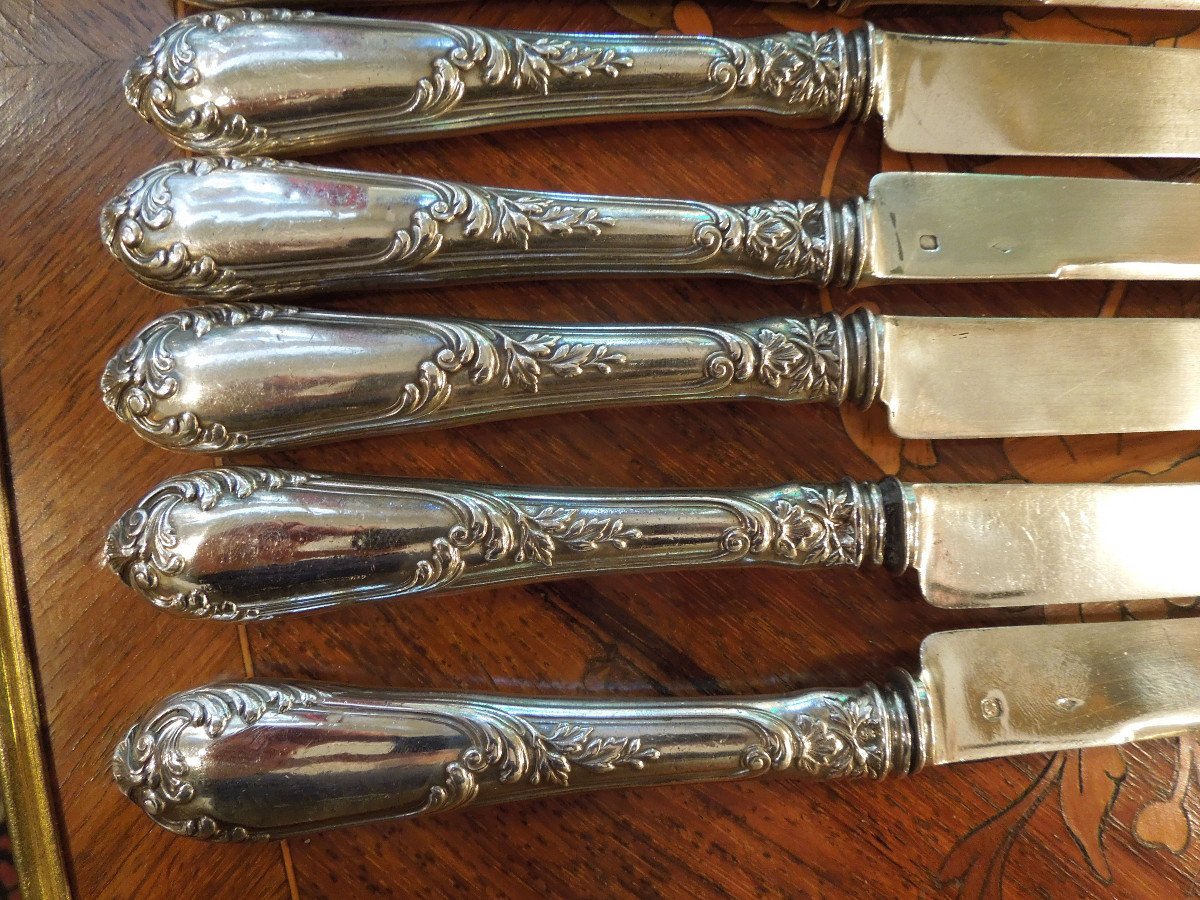 Silver Dessert Or Fruit Knife Service-photo-2