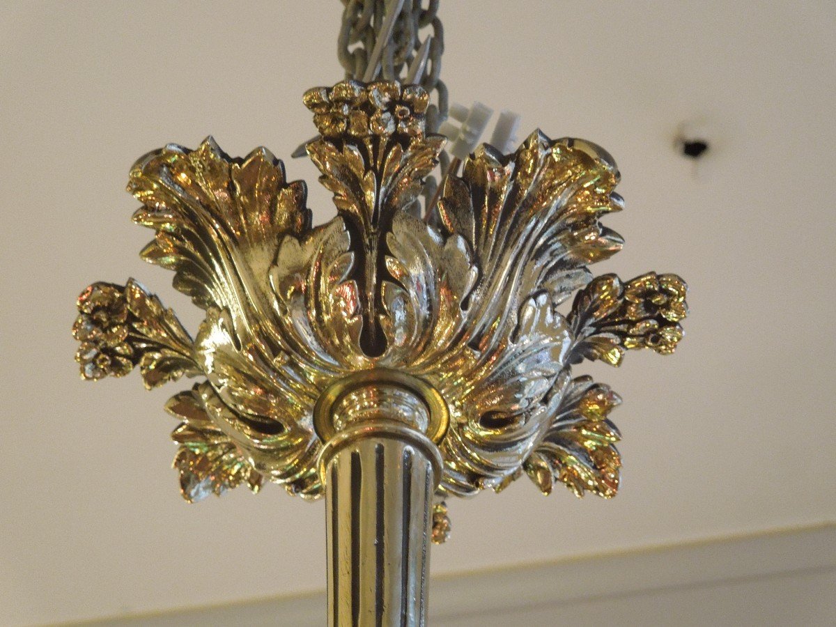 Gilt Bronze Chandelier 5 Lights-photo-2