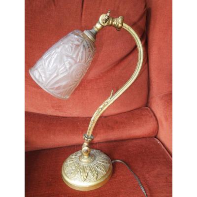 Gilt Bronze And Glass Pate Living Room Lamp 20/30