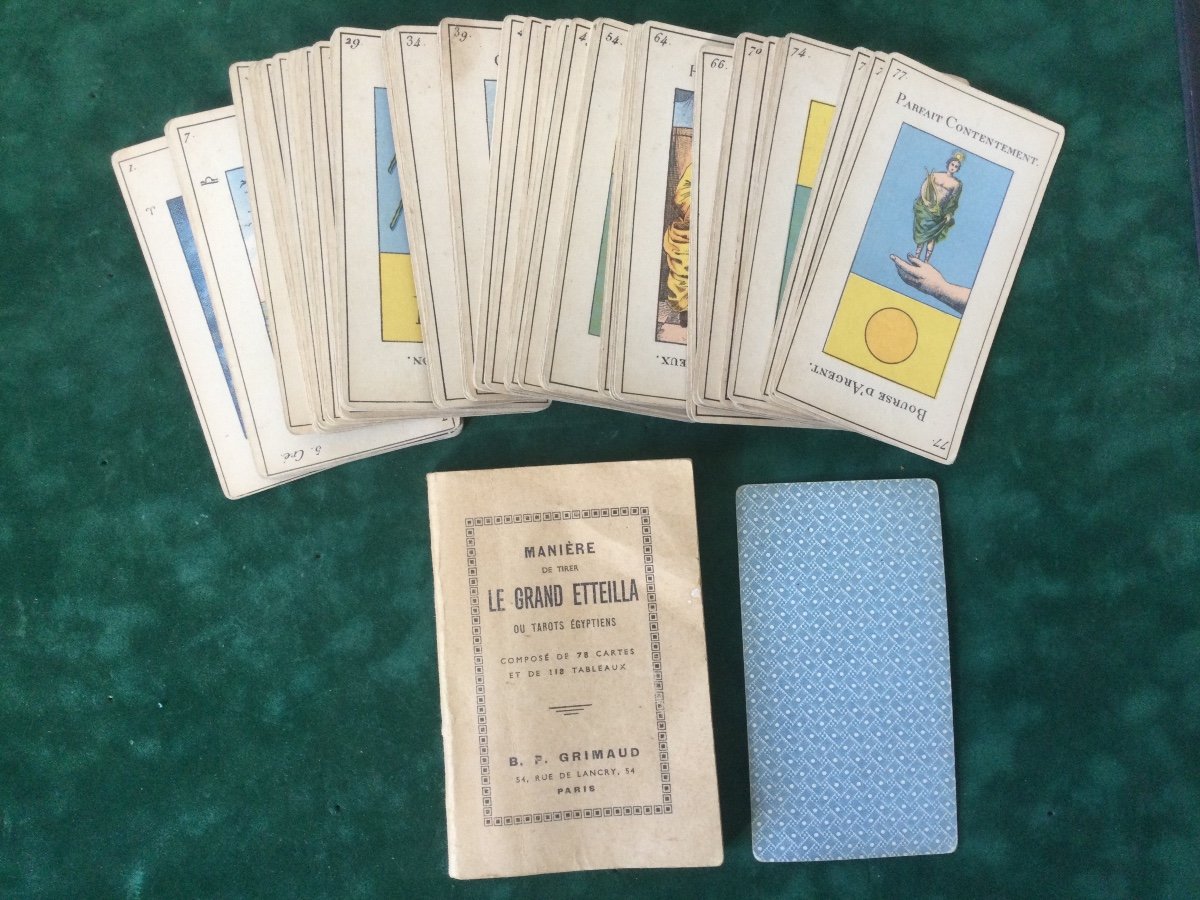 Tarot Game (le Grand Etteilla) Also Said Egyptian Tarot 78 Cards With Are Delivered-photo-2