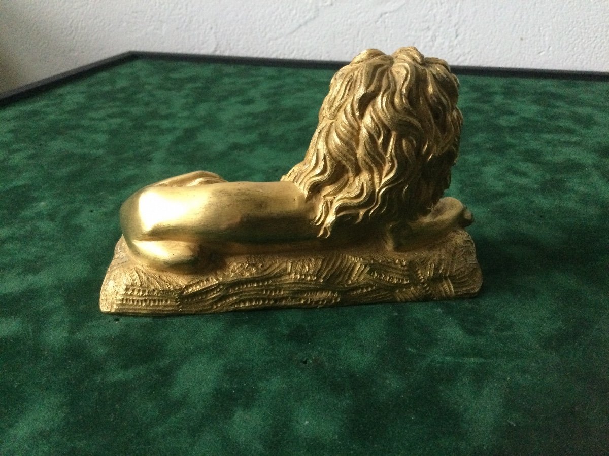 Lion In Gilt Bronze-photo-2