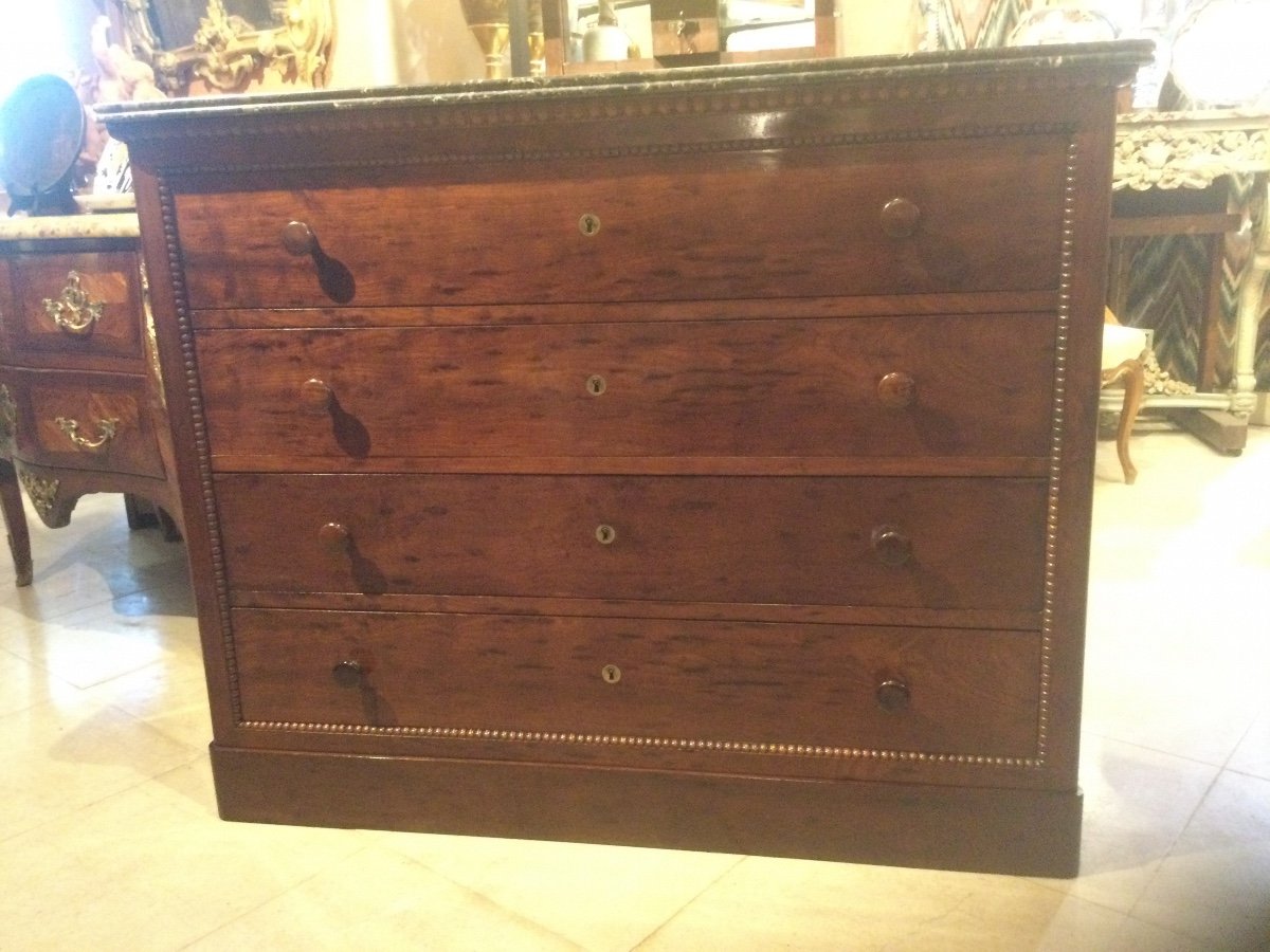 Jacob Stamped Tiger Mahogany Commode-photo-3