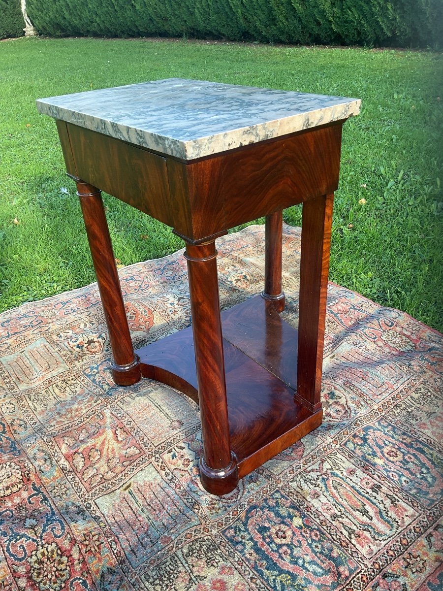 Petite Console époque Empire En Acajou -photo-3