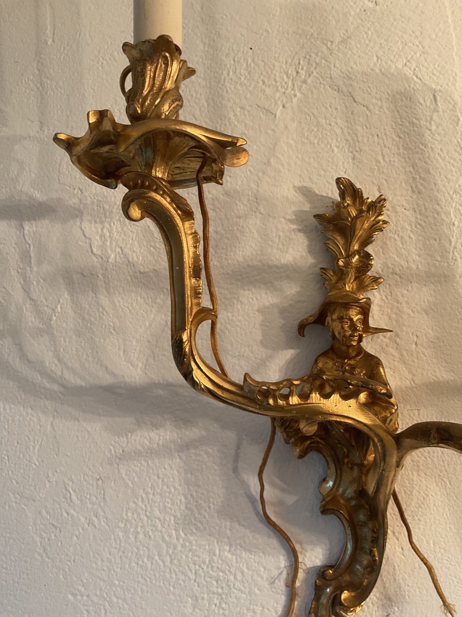 Pair Of Chinese Wall Lights By Caffieri-photo-1