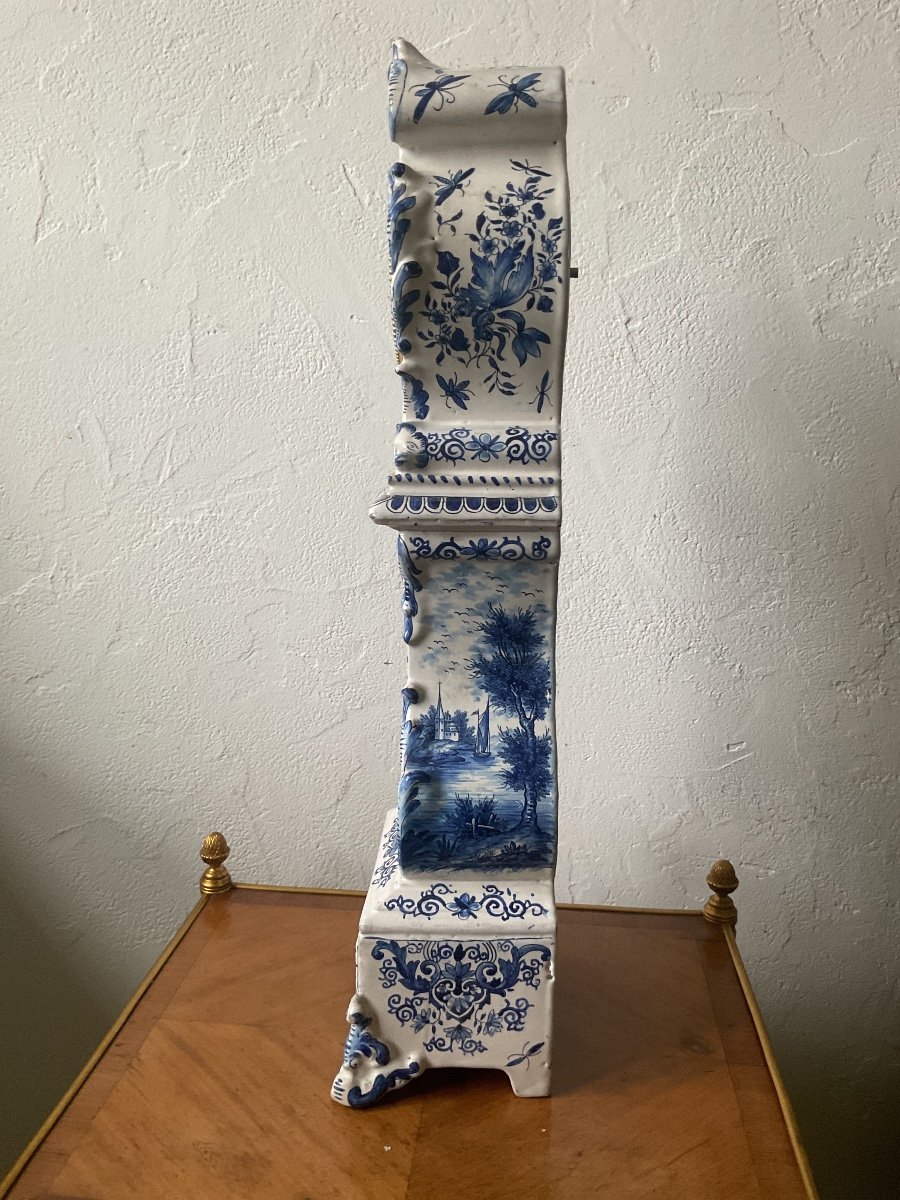 19th Century Delft Earthenware Clock-photo-3