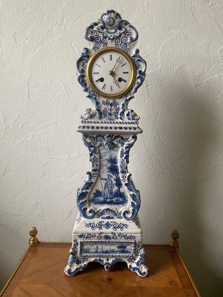 19th Century Delft Earthenware Clock