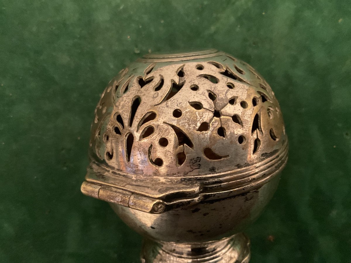 18th Century Silver-plated Sponge Ball -photo-2