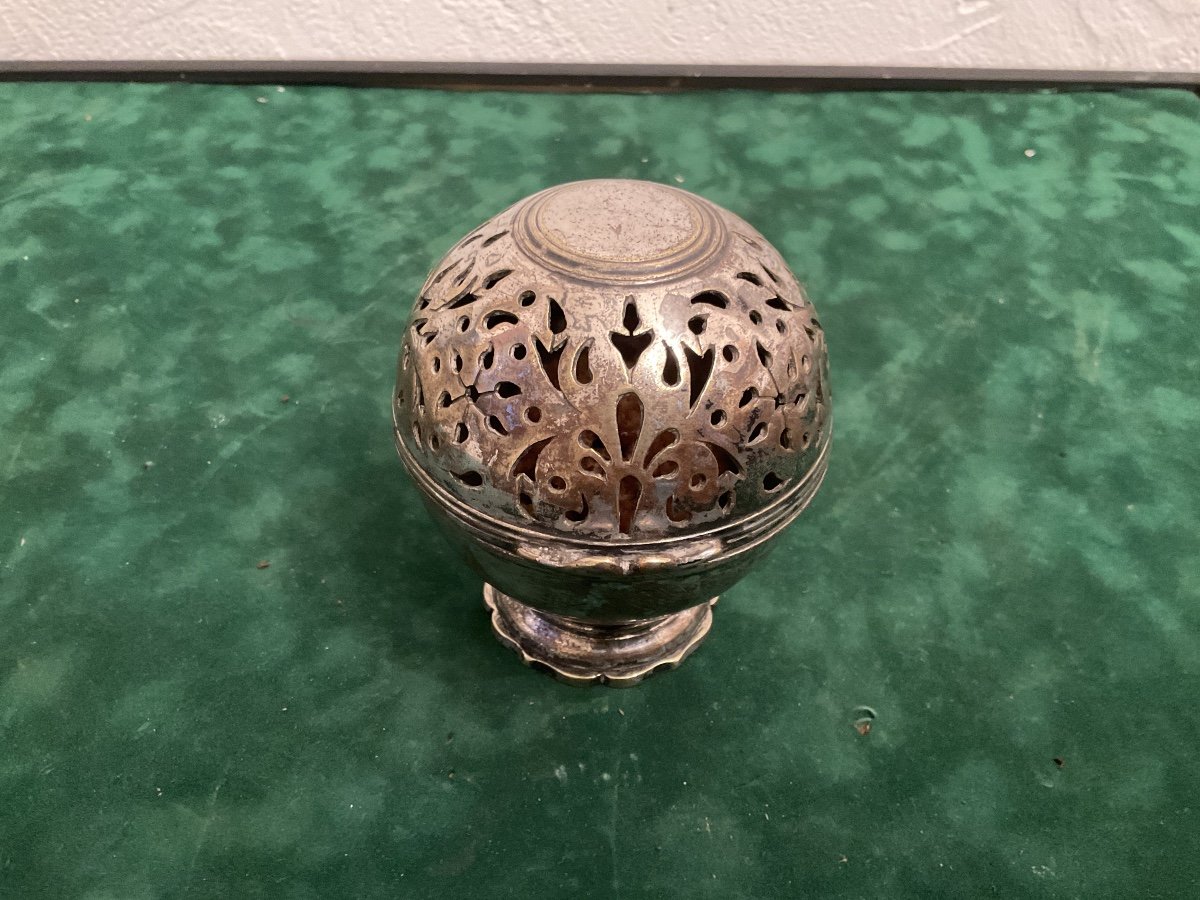 18th Century Silver-plated Sponge Ball 