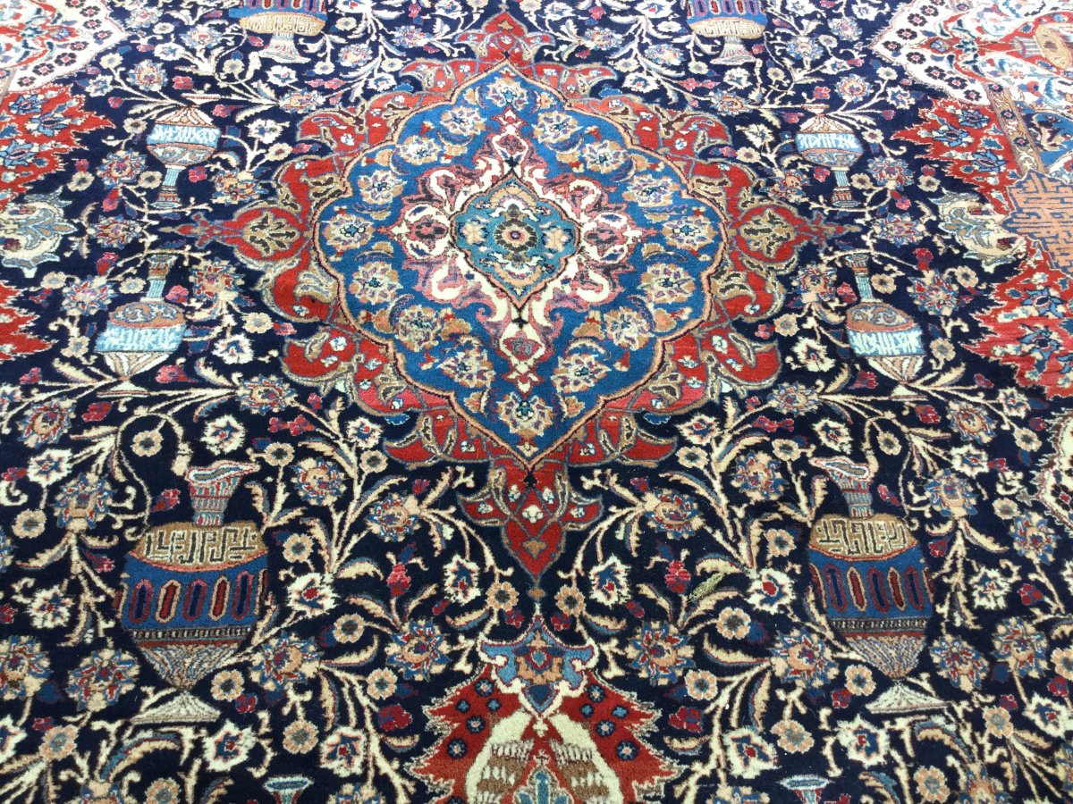 Grand Tapis Iranien 428x303 Cm Fait Main -photo-4