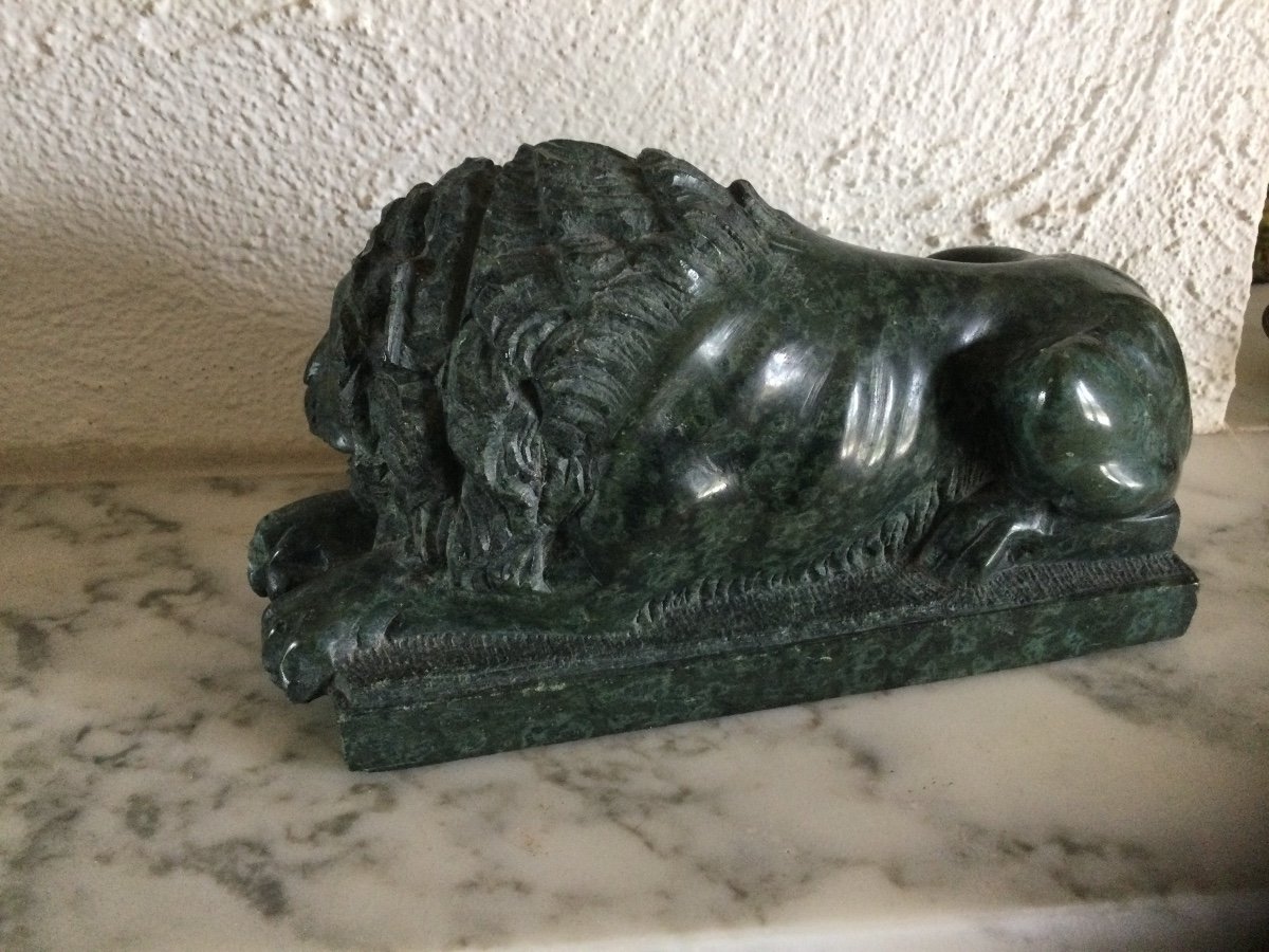 Lion Lying In Marble Nineteenth Time-photo-2