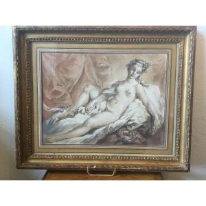 Charcoal Drawing Female Nude At La Colombe 