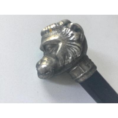 Lightweight Pommel Headpiece Silver Plated Monkey Head