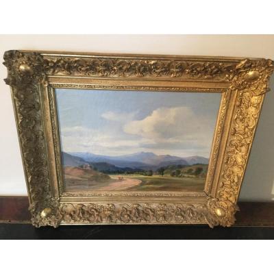 Hst Signed Nousveaux 1811/1867 Mountain Landscape Dated 1847