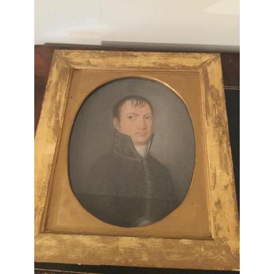 Pastel Portrait Of A Prefect 1st Empire 1804/1812