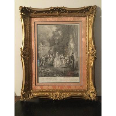 Louisxv Style Frame Wood And Stucco Gilded Perfect Condition