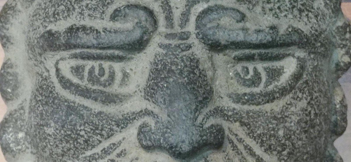 Mask Carved In Lava Stone- Sicily. Ix-xii-photo-3