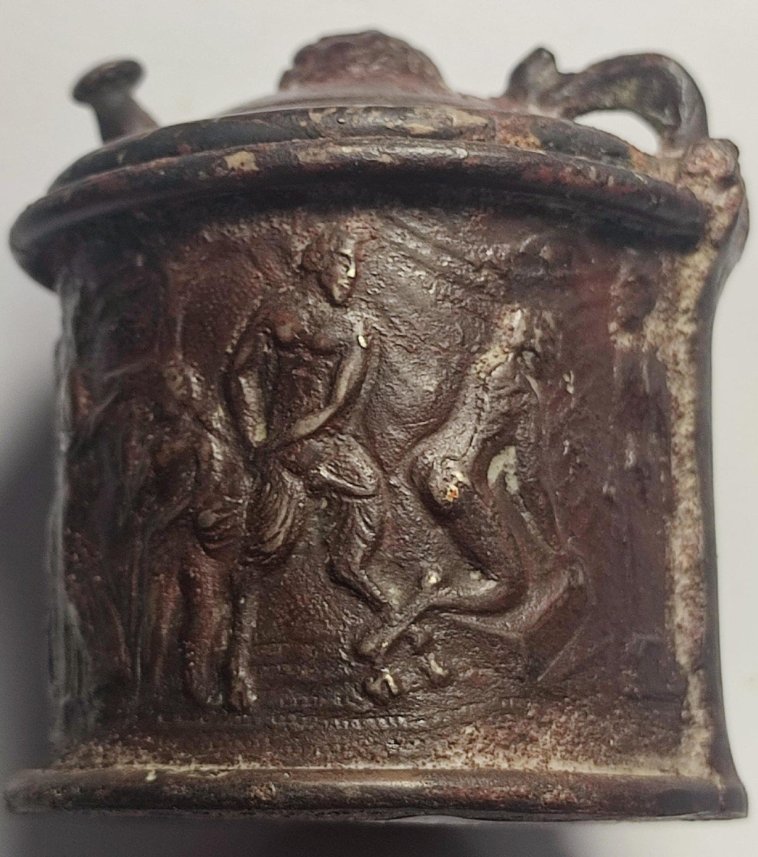 An Esoteric Object, In Silver Perhaps Templar, With The Scene Of The Capture Of Christ In The Center-photo-3