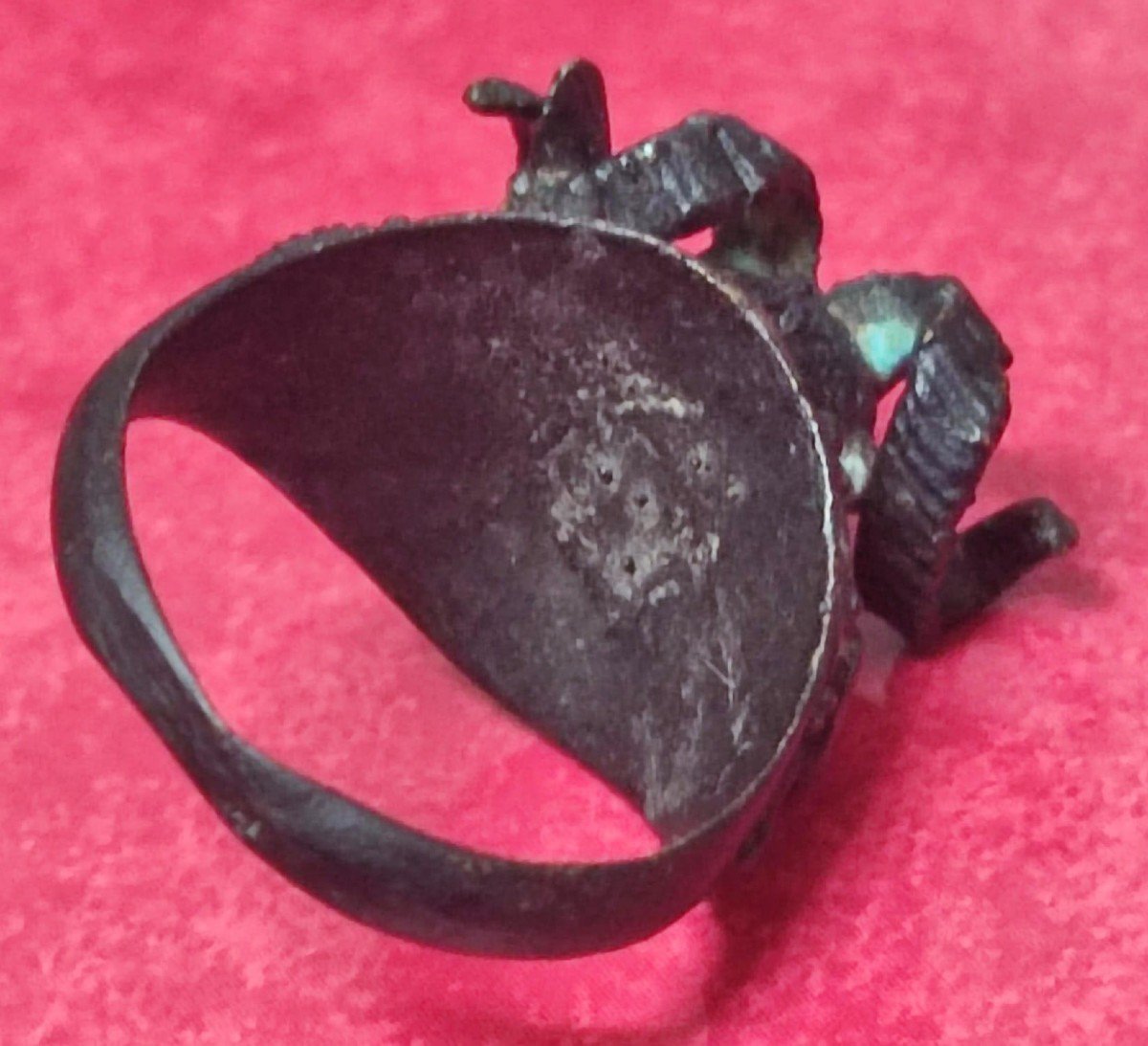 Baphomet - Bague Templière En Bronze Représentant La Tête De Bouc-photo-3