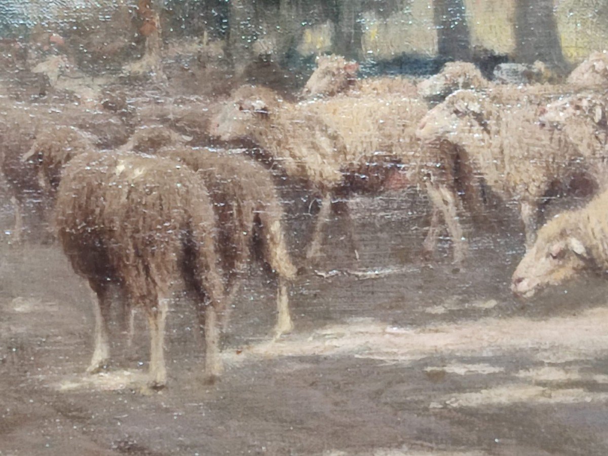 Le Berger Et Ses Moutons- Filippo Palizzi 1859-photo-2