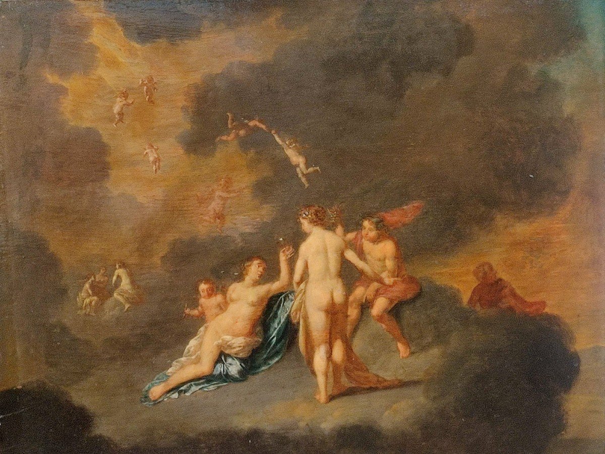 Gods Of Olympus In The Clouds.  cornelius Van Poelenburg (utrecht 1594-1667) 