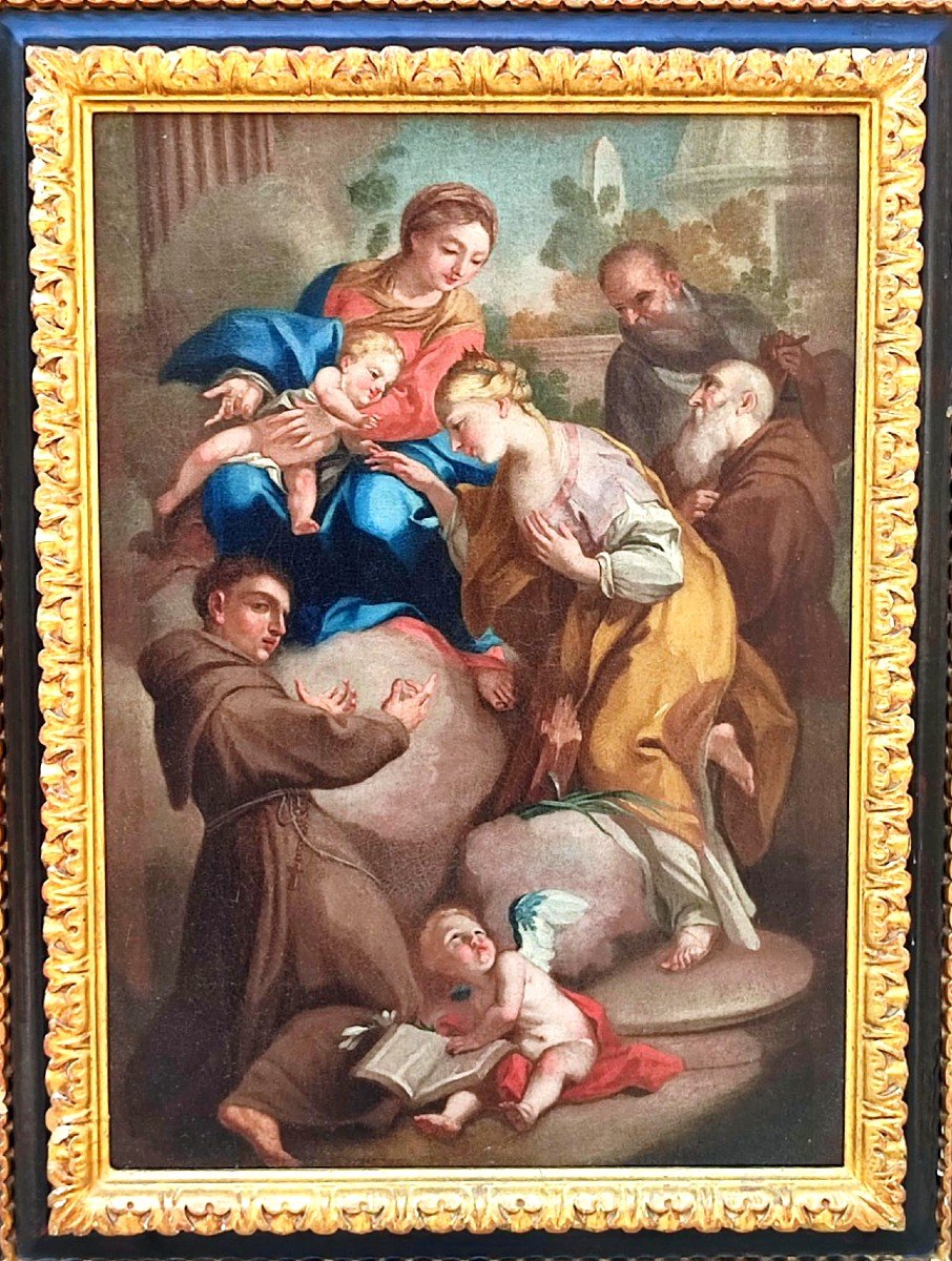 Antonio Balestra- Bozzetto Dell'opera 'Madonna e Santi' Presso La Chiesa S.maria Dell'organo Vr