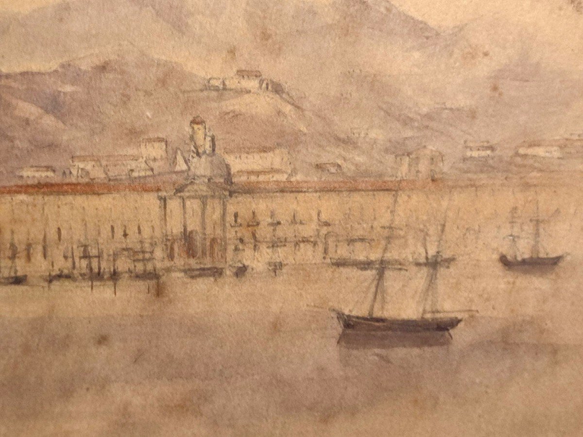 Edward Lear- The Gulf Of Messina Portrayed By The Famous English Painter -photo-3