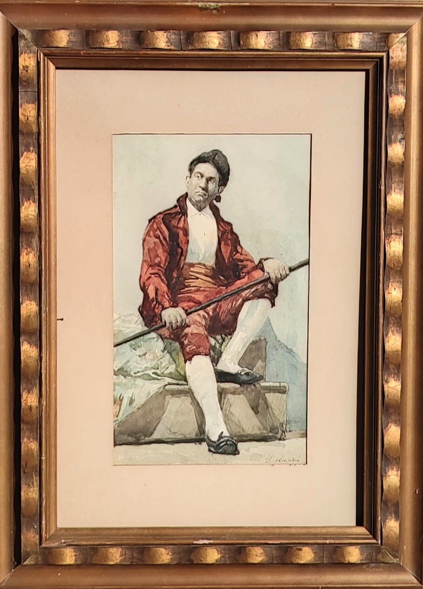 Salvatore Marchesi 'Le maître de cérémonie en satin rouge' - Palerme et Parme 1852- 1926 -photo-2