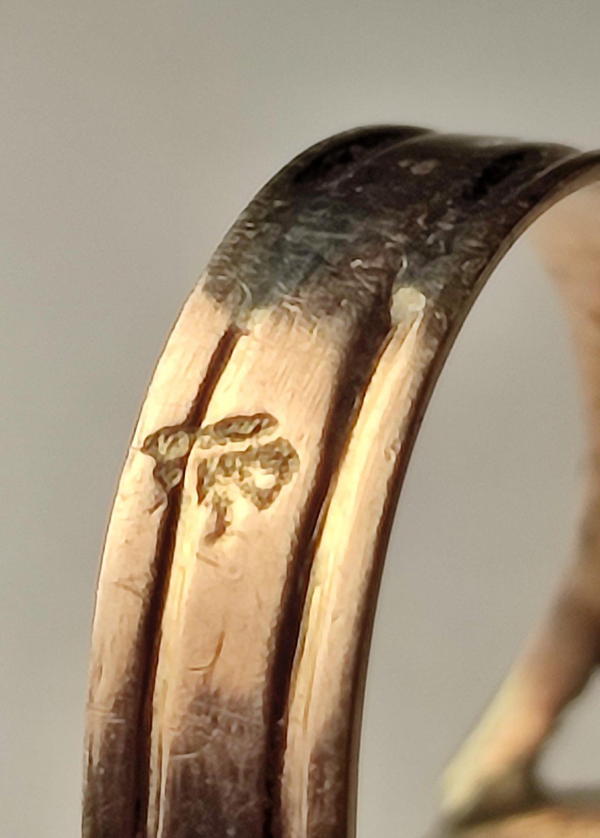 Gold And Cupel Ring, With A Milled Patch From The 18th Century In Sicily.-photo-4