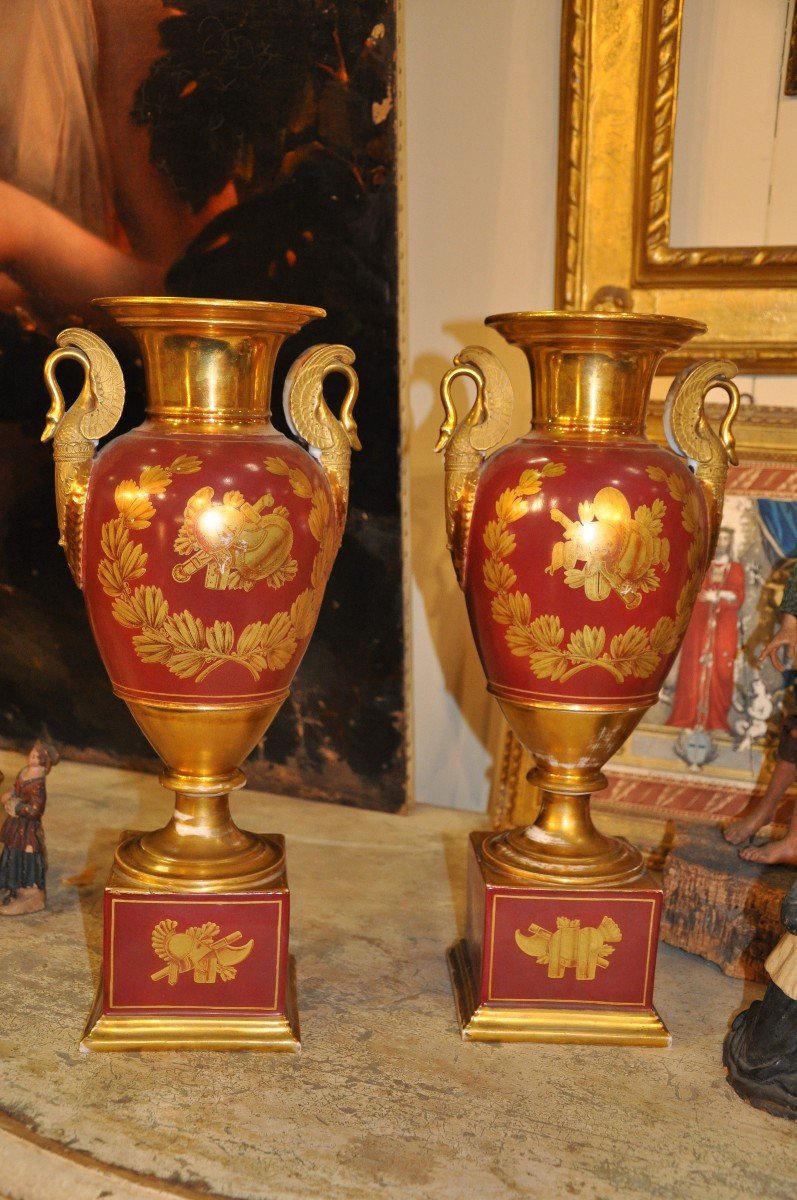 Paire  de Vases Figurant "épisodes de la vie De Napoléon"-photo-4