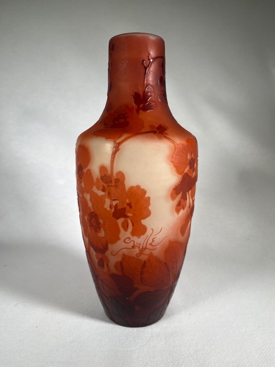 émile Gallé Vase Aux Pommiers Du Japon Avec Signature « japonisante », Art Nouveau -photo-1