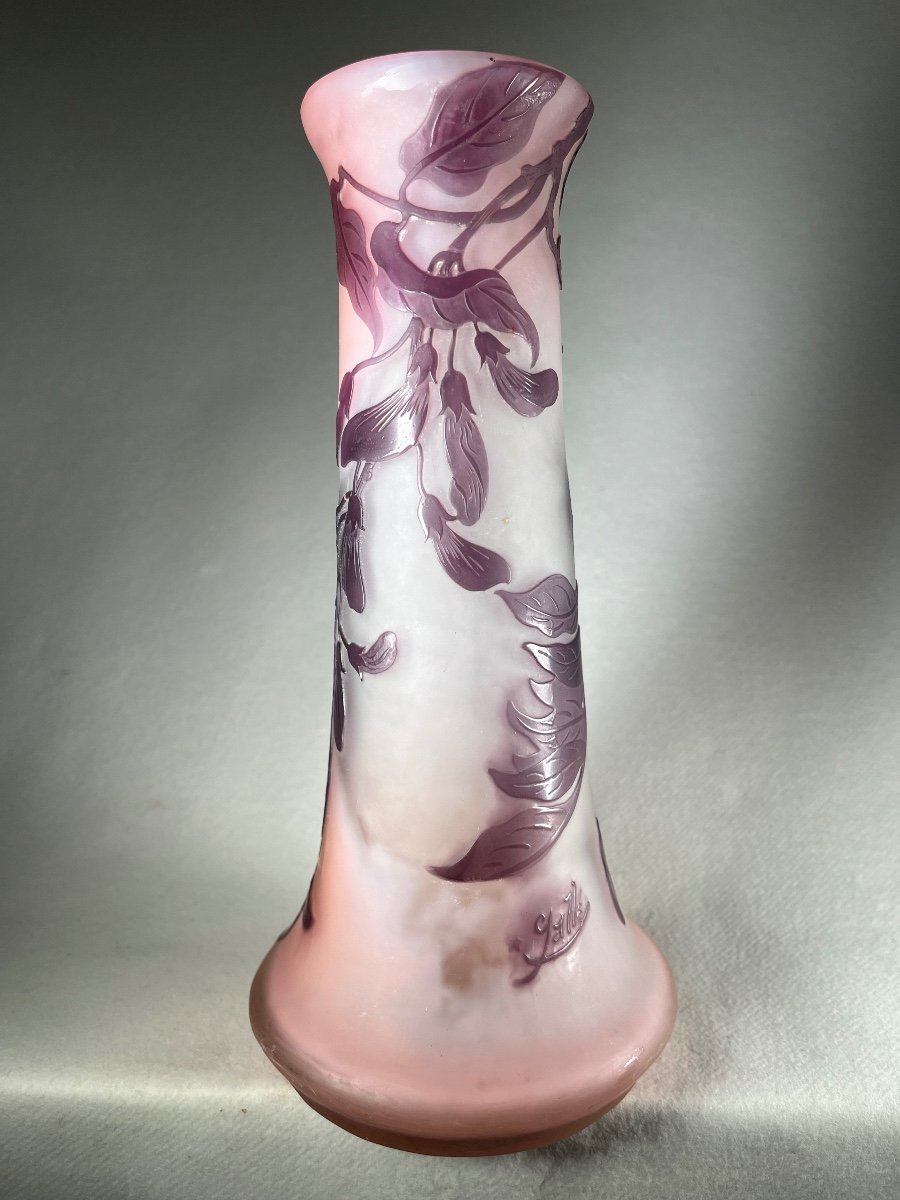 Sublime Emile Gallé Vase With Wisteria 