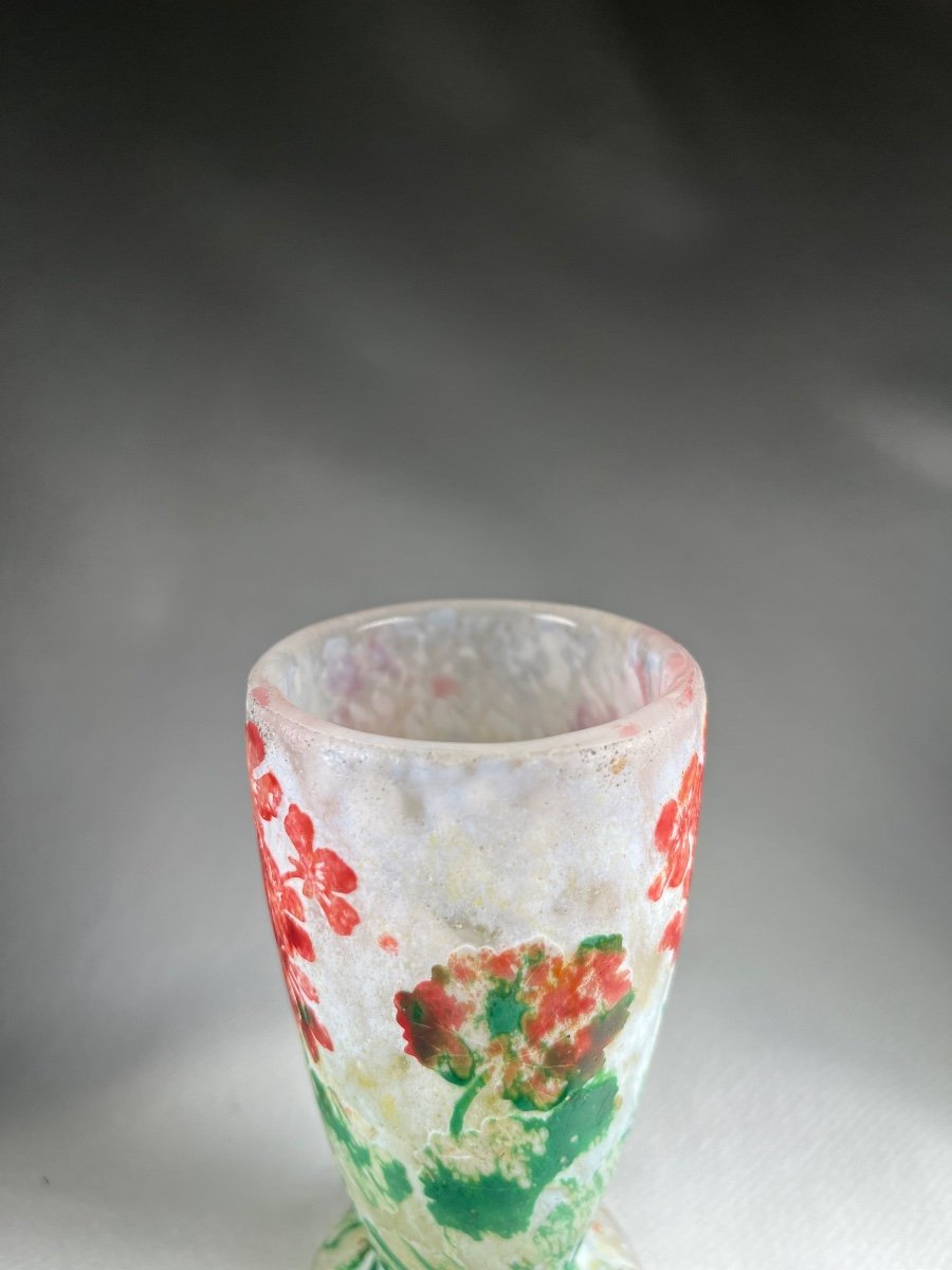 Daum Nancy Vase ( Géraniums )-photo-3